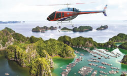 Helicopter crashes in Halong Bay